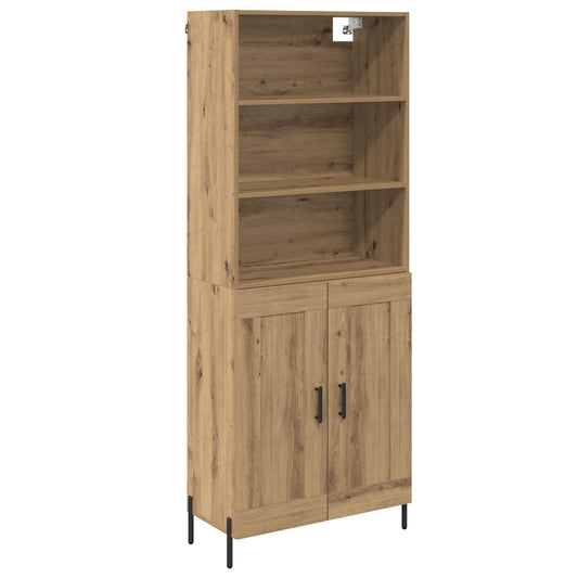 vidaXL Highboard Artisan Oak 69.5 x 32.5 x 180 cm Engineered Wood