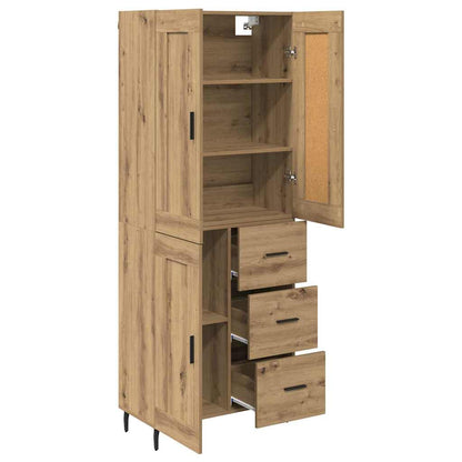 vidaXL Highboard 2 pcs Artisan Oak 69.5 x 34 x 180 cm Engineered Wood