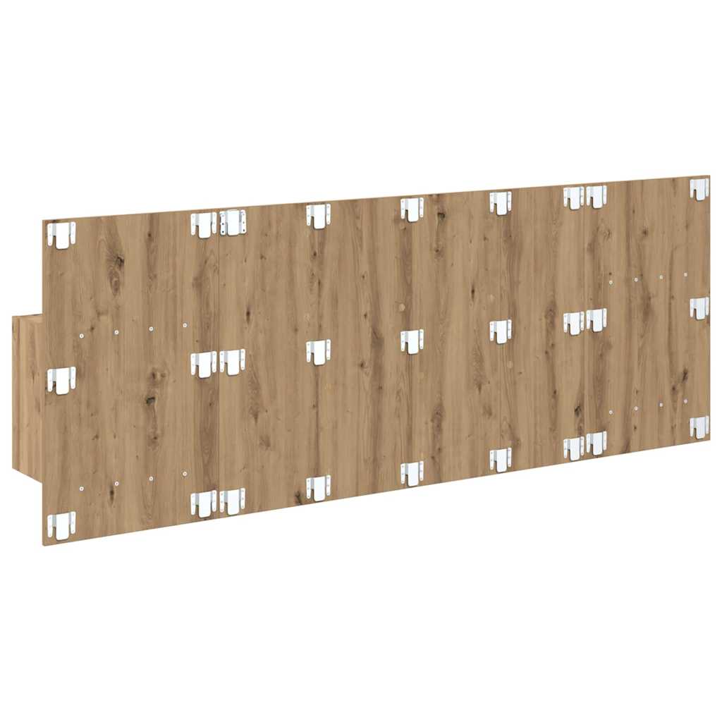 vidaXL Headboard With Cabinet 3 pcs Artisan Oak Engineered Wood