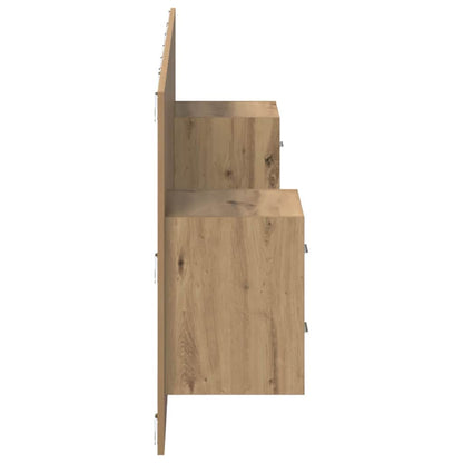 vidaXL Headboard With Cabinet 3 pcs Artisan Oak Engineered Wood