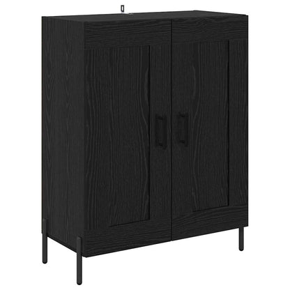 vidaXL Highboard 2 pcs Black Oak Engineered Wood