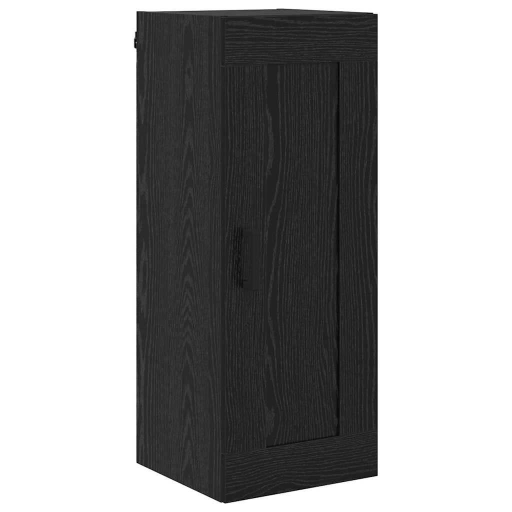 vidaXL Highboard Black Oak 34.5 x 34 x 180 cm Engineered Wood