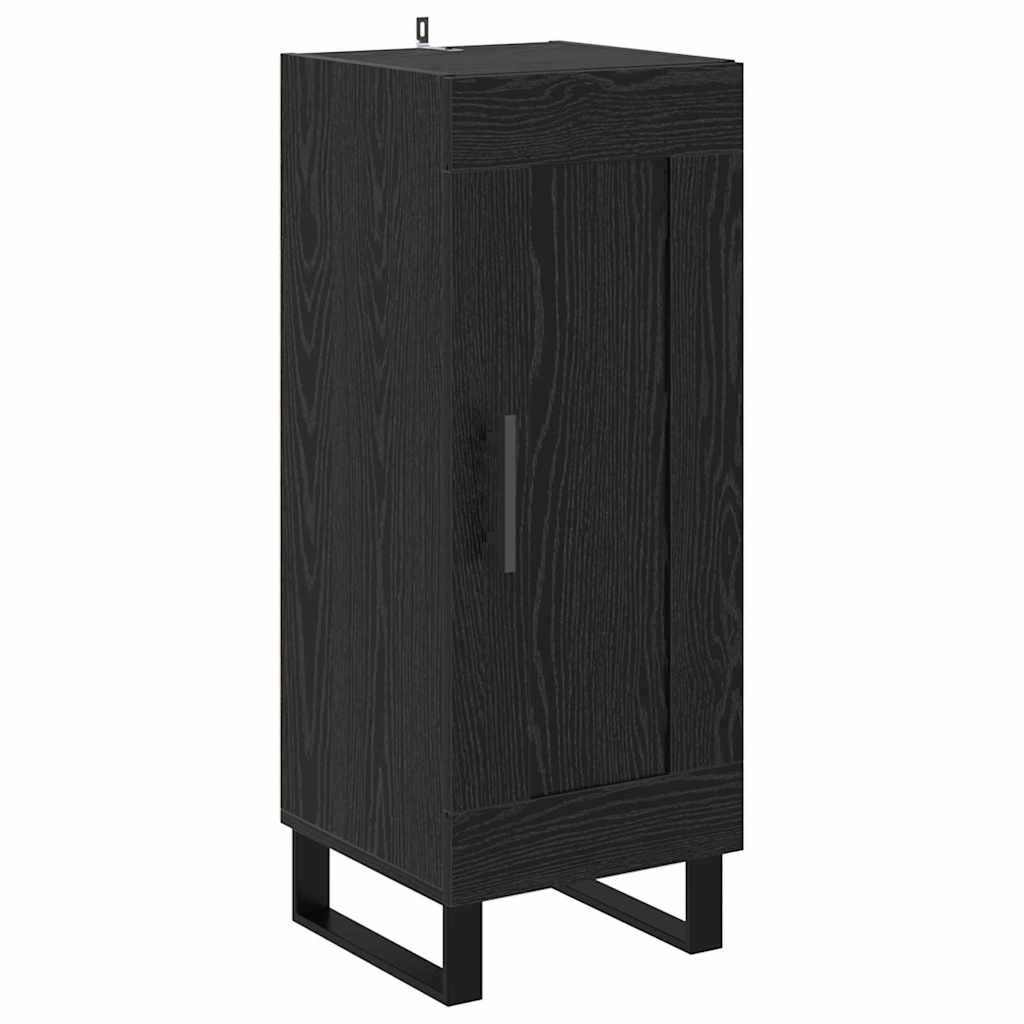 vidaXL Highboard Black Oak 34.5 x 34 x 180 cm Engineered Wood