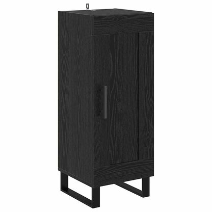 vidaXL Highboard Black Oak 34.5 x 34 x 180 cm Engineered Wood
