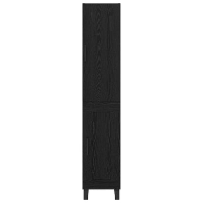 vidaXL Highboard Black Oak 34.5 x 34 x 180 cm Engineered Wood