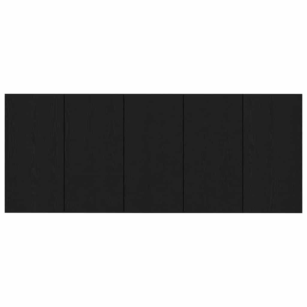 vidaXL Headboard with Cabinet 3 pcs Black Oak Engineered Wood