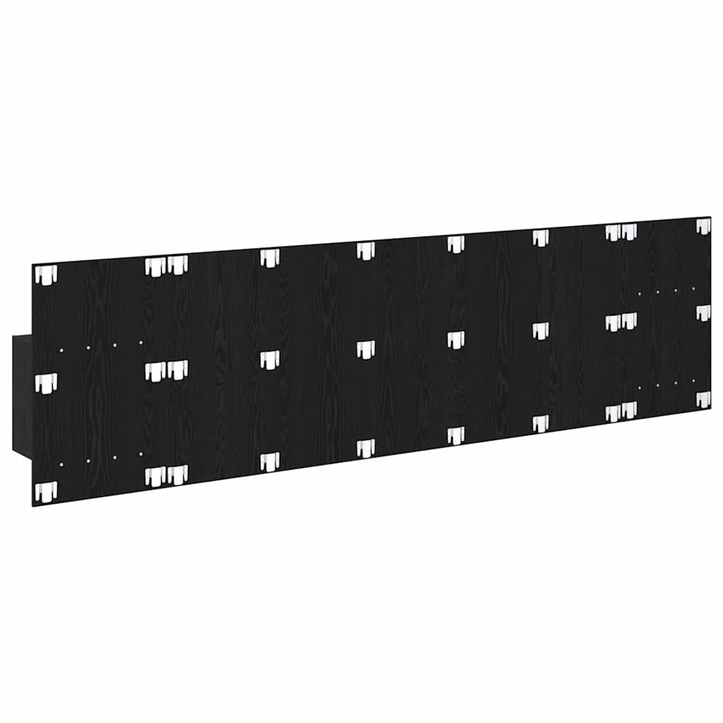 vidaXL Headboard with Cabinet 3 pcs Black Oak Engineered Wood