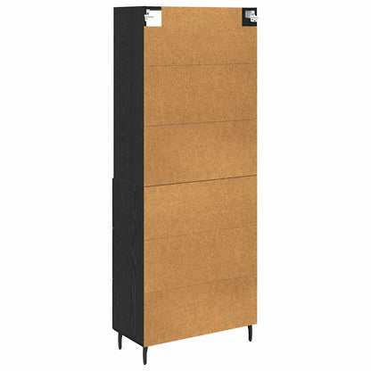 vidaXL Highboard with Drawer Black Oak 69.5 x 34 x 180 cm