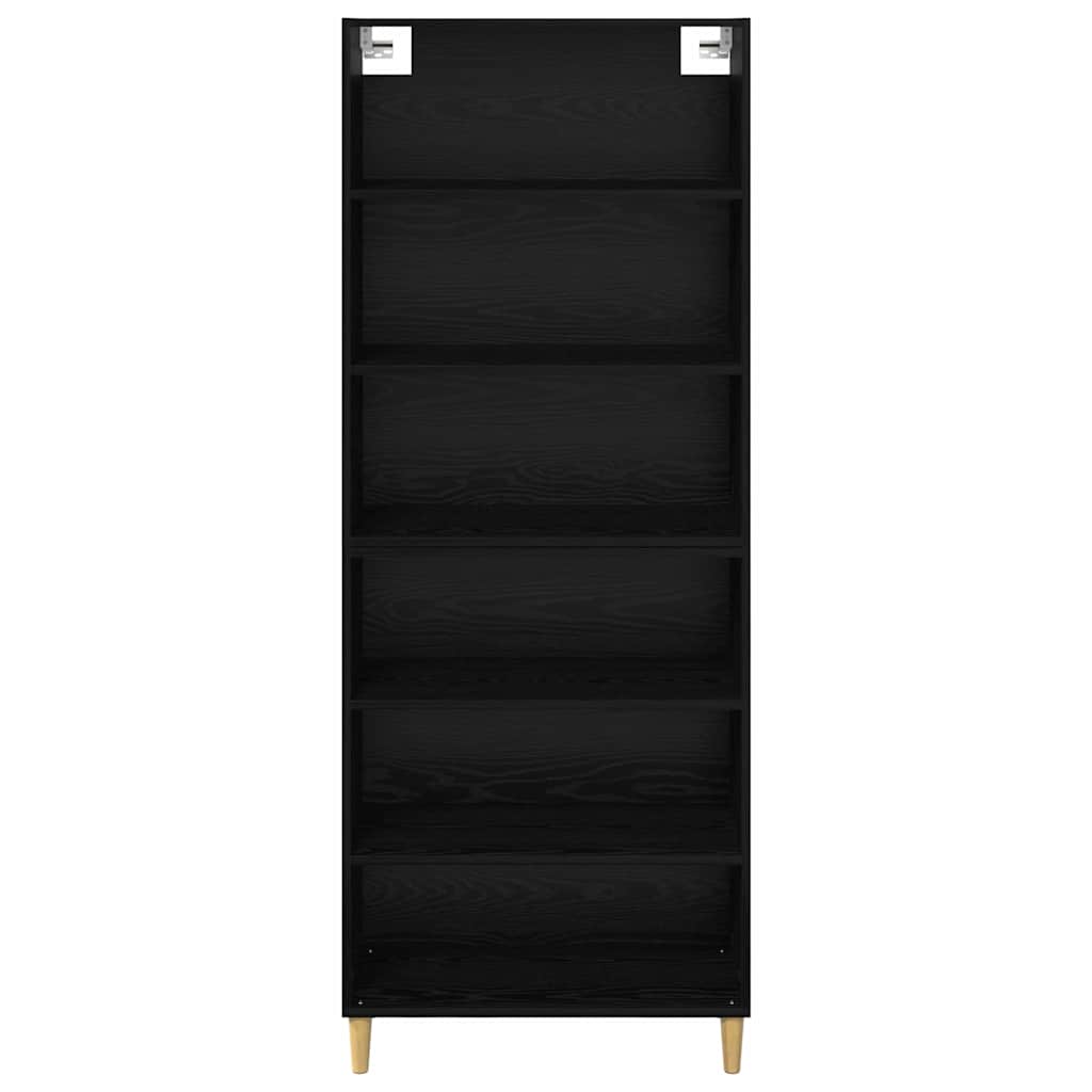vidaXL Highboard Black Oak 69.5 x 32.5 x 180 cm Engineered Wood