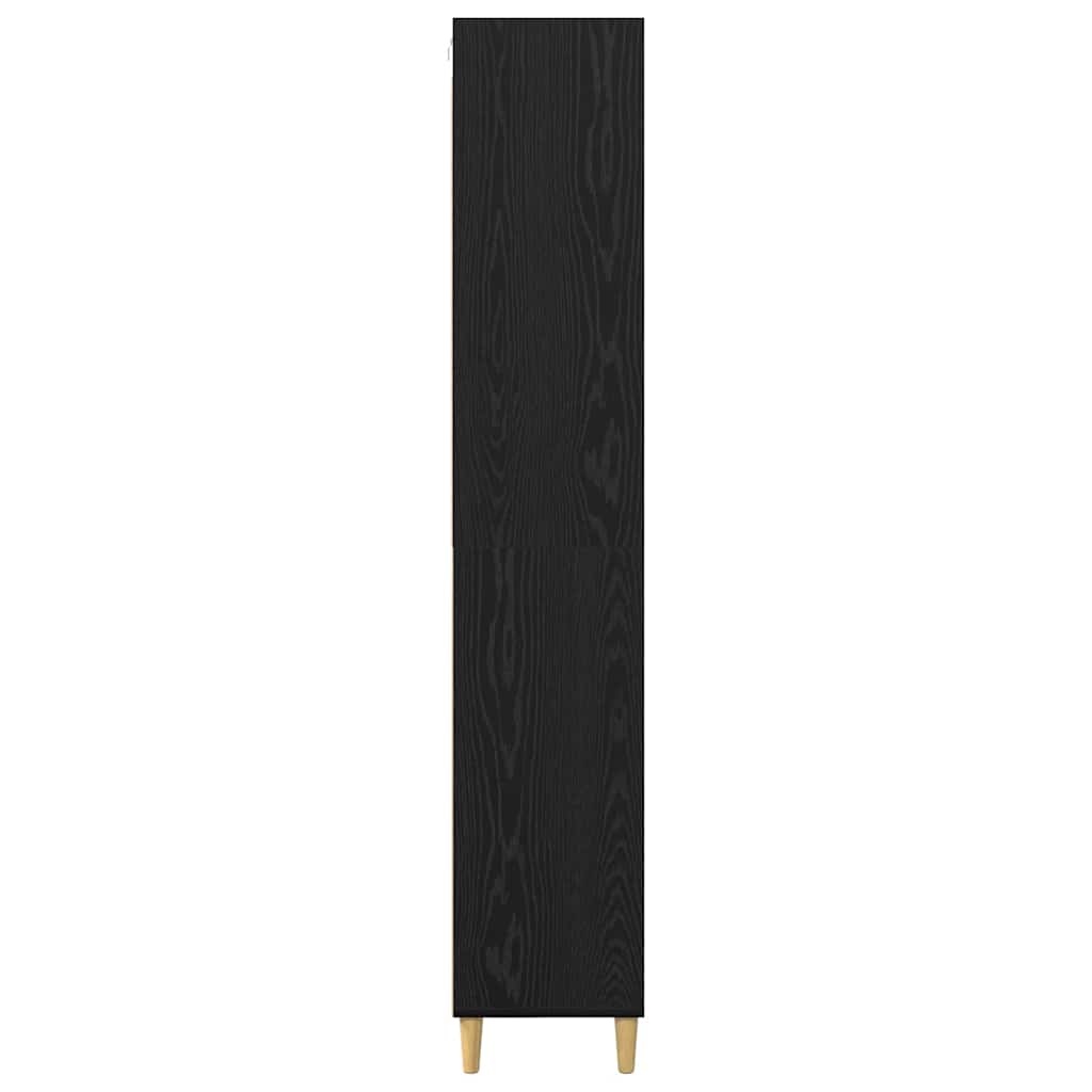 vidaXL Highboard Black Oak 69.5 x 32.5 x 180 cm Engineered Wood