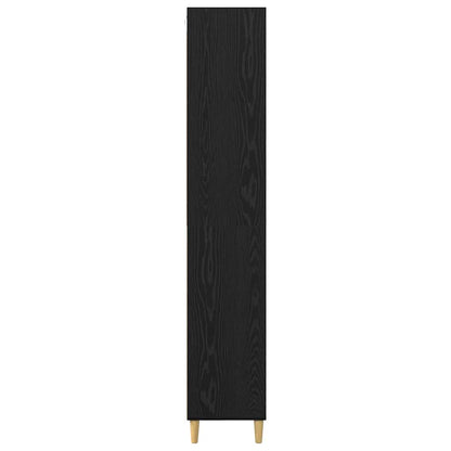 vidaXL Highboard Black Oak 69.5 x 32.5 x 180 cm Engineered Wood