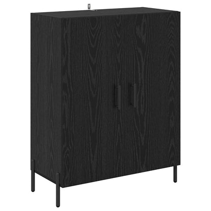 vidaXL Highboard Black Oak 69.5 x 34 x 180 cm Engineered Wood