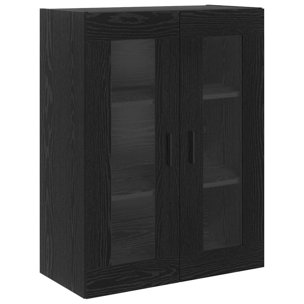 vidaXL Highboard 2 pcs Black Oak Engineered Wood