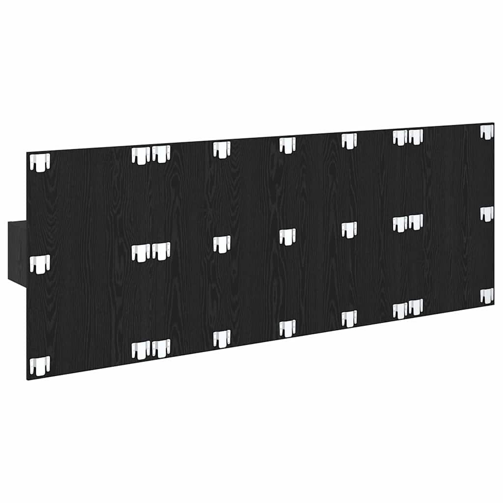 vidaXL Headboard with Cabinet 3 pcs Black Oak Engineered Wood
