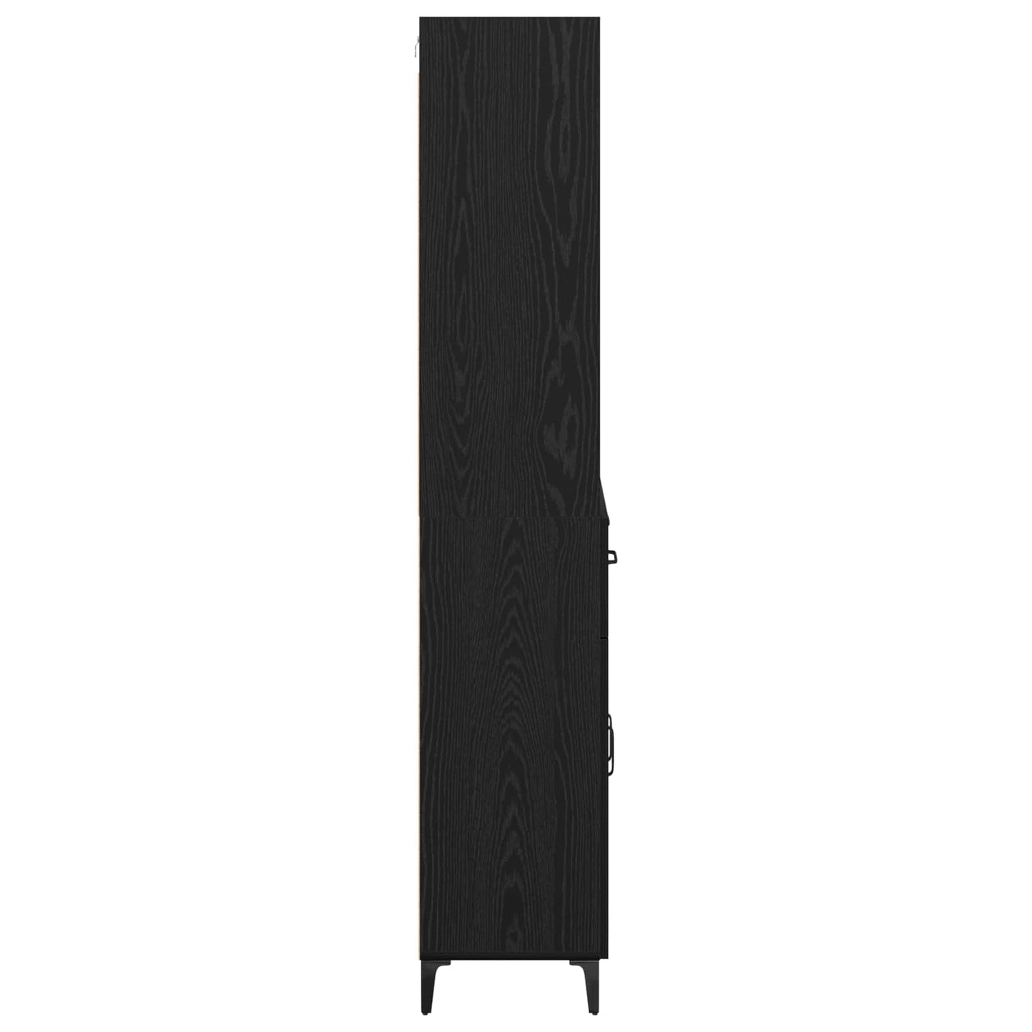 vidaXL Highboard Black Oak 69.5 x 34 x 180 cm Engineered Wood