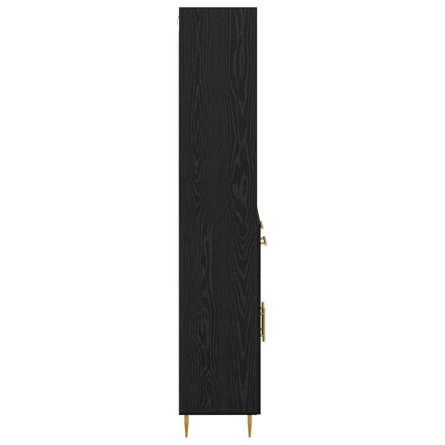 vidaXL Highboard Black Oak 69.5 x 34 x 180 cm Engineered Wood
