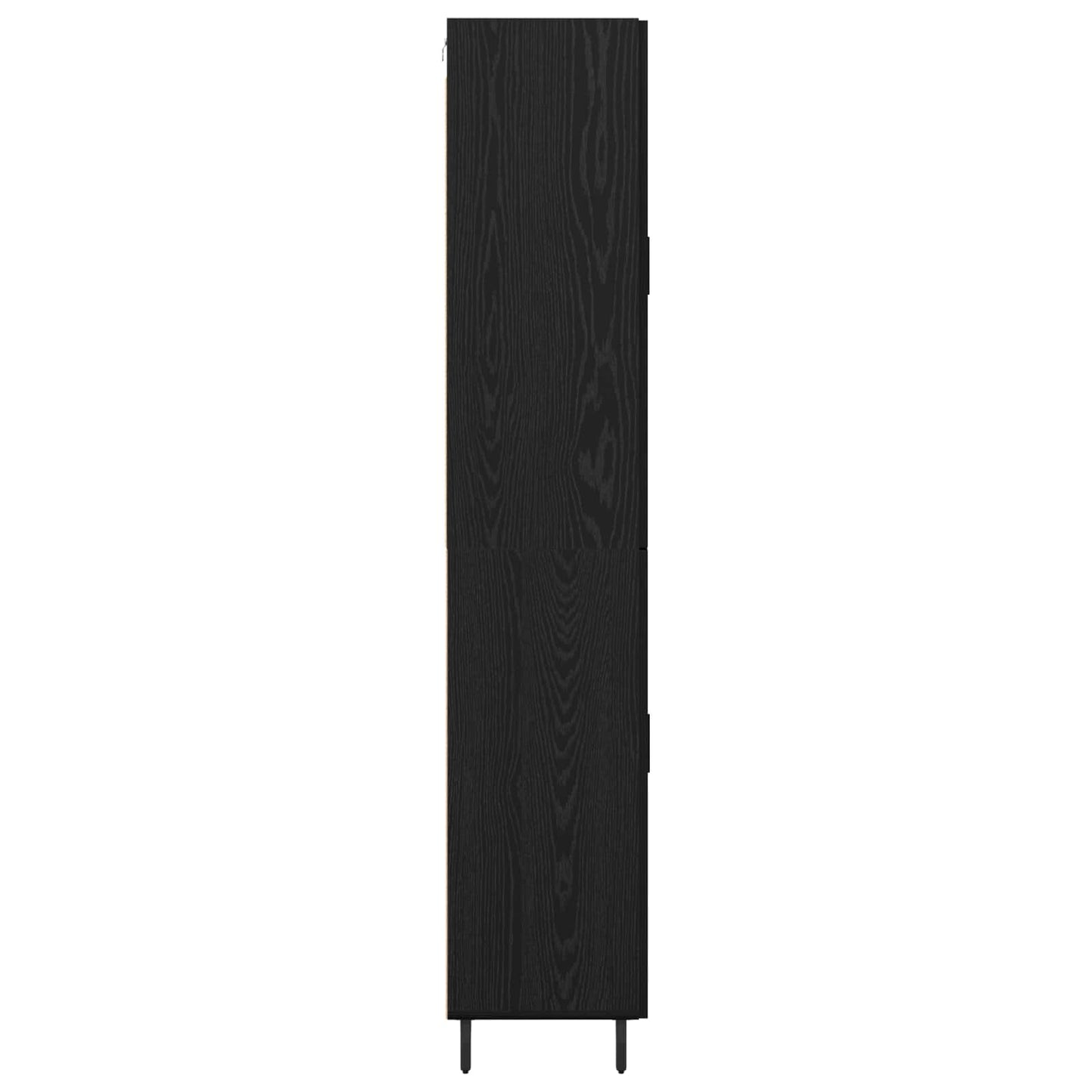 vidaXL Highboard 2 pcs Black oak Engineered Wood and Glass
