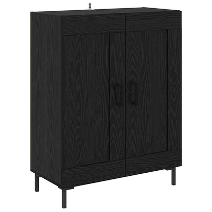 vidaXL Highboard 2 pcs Black Oak Engineered Wood