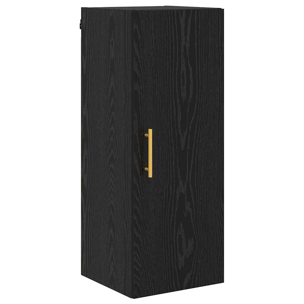 vidaXL Highboard 2 pcs Black Oak Engineered Wood