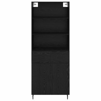 vidaXL Highboard with Drawer Black Oak 69.5 x 34 x 180 cm