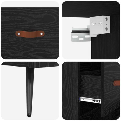 vidaXL Highboard Black oak 69.5 x 34 x 180 cm Engineered Wood