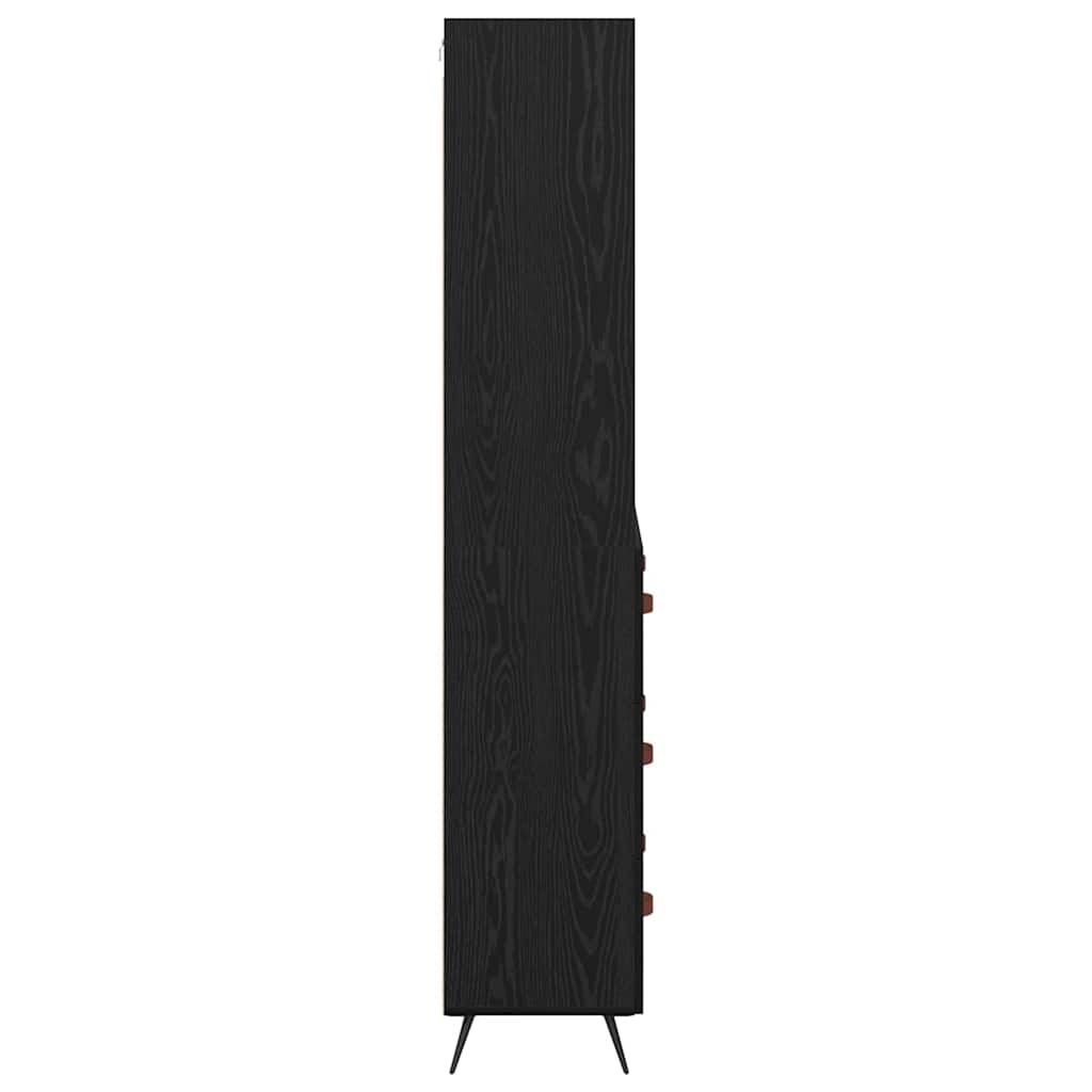 vidaXL Highboard Black oak 69.5 x 34 x 180 cm Engineered Wood