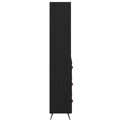 vidaXL Highboard Black oak 69.5 x 34 x 180 cm Engineered Wood