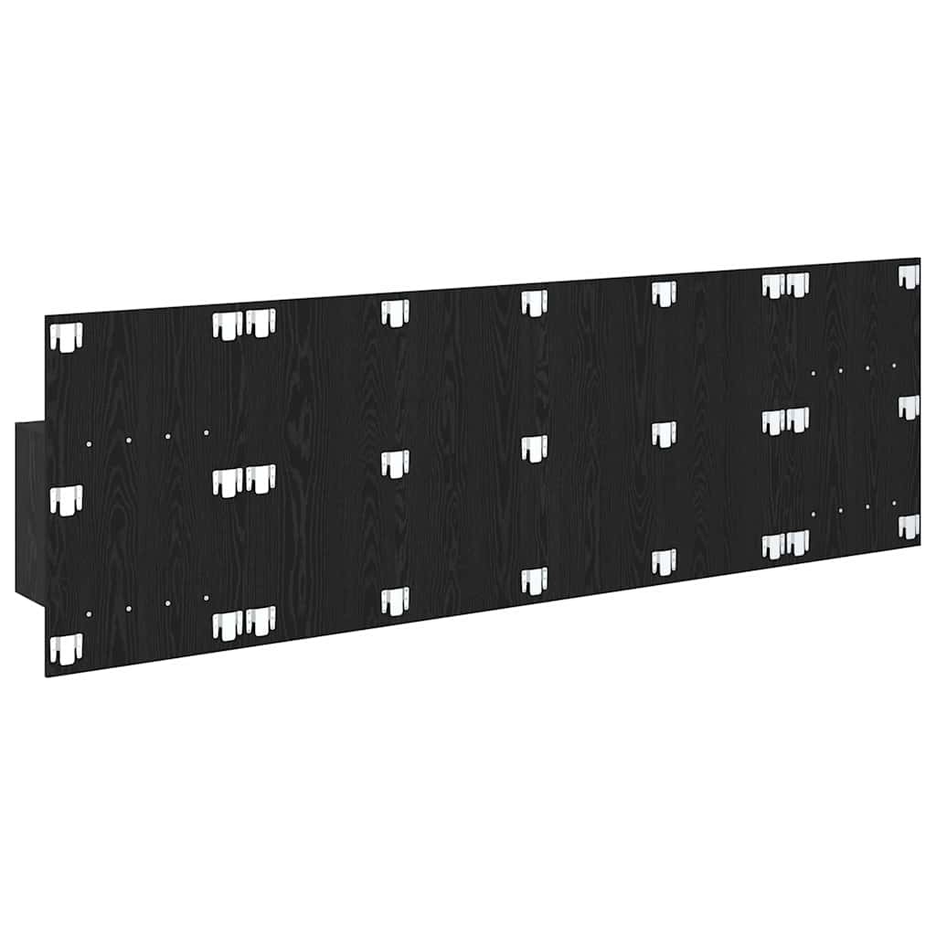 vidaXL Headboard with Cabinet 3 pcs Black Oak Engineered Wood
