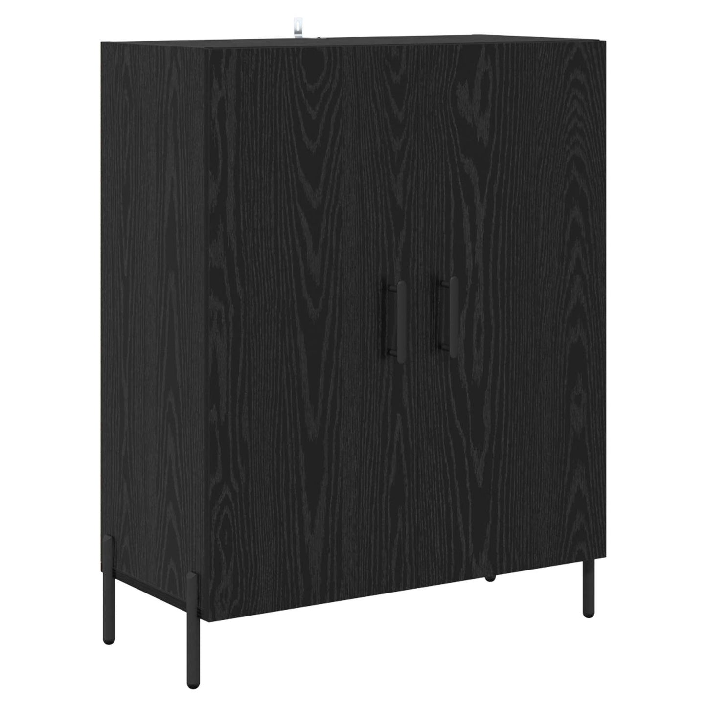 vidaXL Highboard Black Oak 69.5 x 34 x 180 cm Engineered Wood