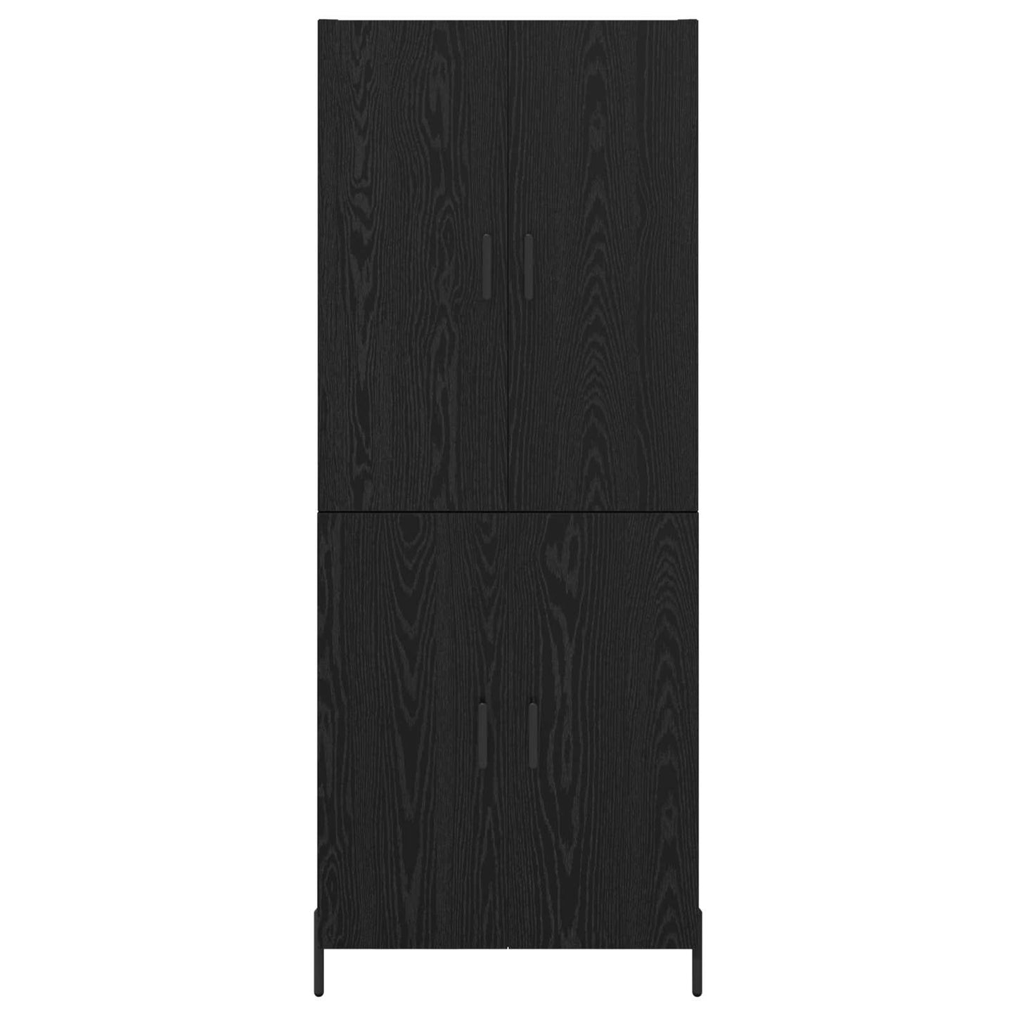 vidaXL Highboard Black Oak 69.5 x 34 x 180 cm Engineered Wood