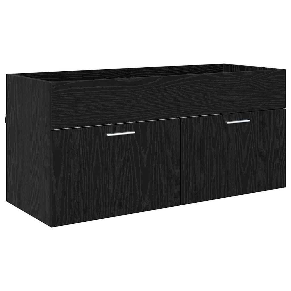 vidaXL Bathroom Cabinet Black Oak 100 x 38.5 x 46 cm Engineered Wood