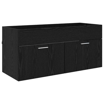 vidaXL Bathroom Cabinet Black Oak 100 x 38.5 x 46 cm Engineered Wood