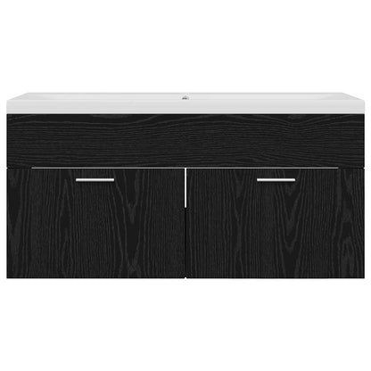 vidaXL Bathroom Cabinet Black Oak 100 x 38.5 x 46 cm Engineered Wood