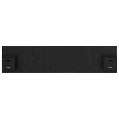 vidaXL Headboard with Cabinet 3 pcs Black Oak Engineered Wood