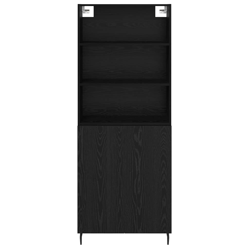 vidaXL Highboard Black Oak 69.5 x 34 x 180 cm