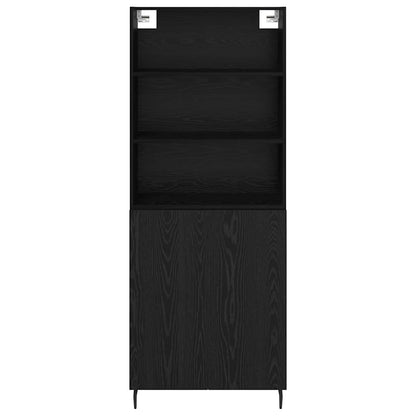 vidaXL Highboard Black Oak 69.5 x 34 x 180 cm