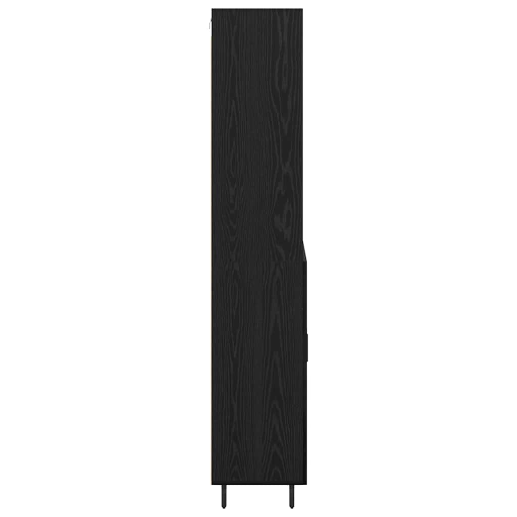 vidaXL Highboard Black Oak 69.5 x 34 x 180 cm