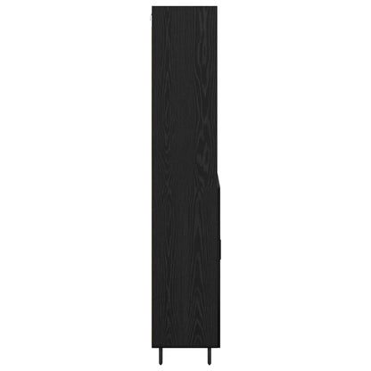 vidaXL Highboard Black Oak 69.5 x 34 x 180 cm