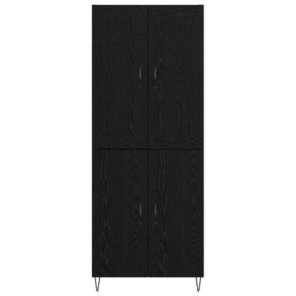 vidaXL Highboard Black Oak 69.5 x 34 x 180 cm Engineered Wood