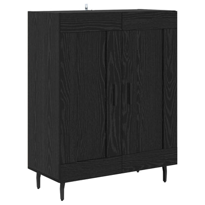 vidaXL Highboard 2 pcs Black oak Engineered Wood and Glass