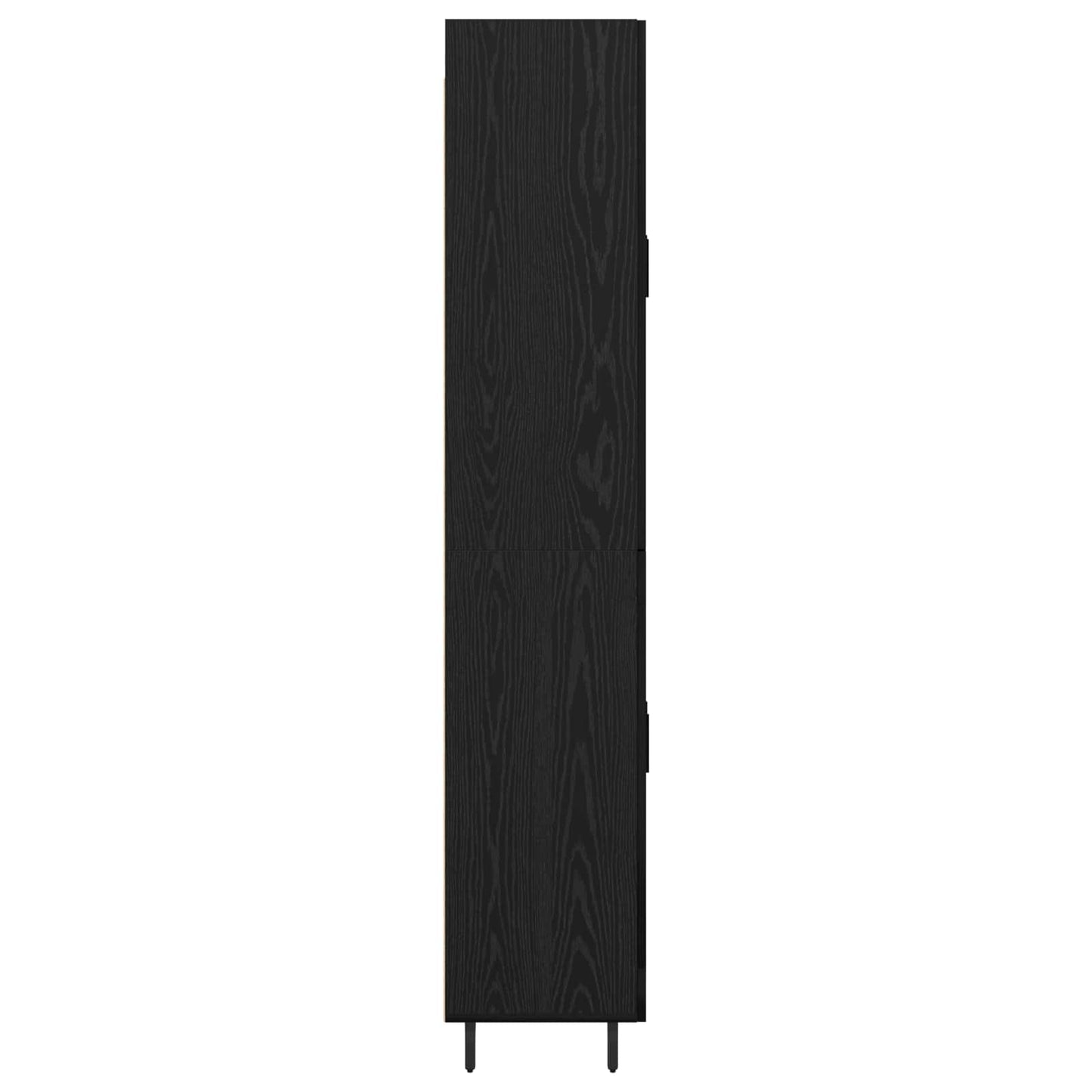 vidaXL Highboard 2 pcs Black oak Engineered Wood and Glass