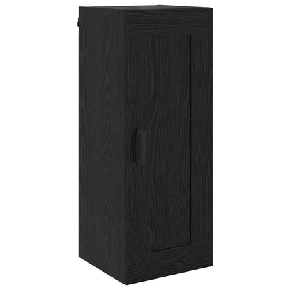 vidaXL Highboard Black Oak 34.5 x 34 x 180 cm Engineered Wood