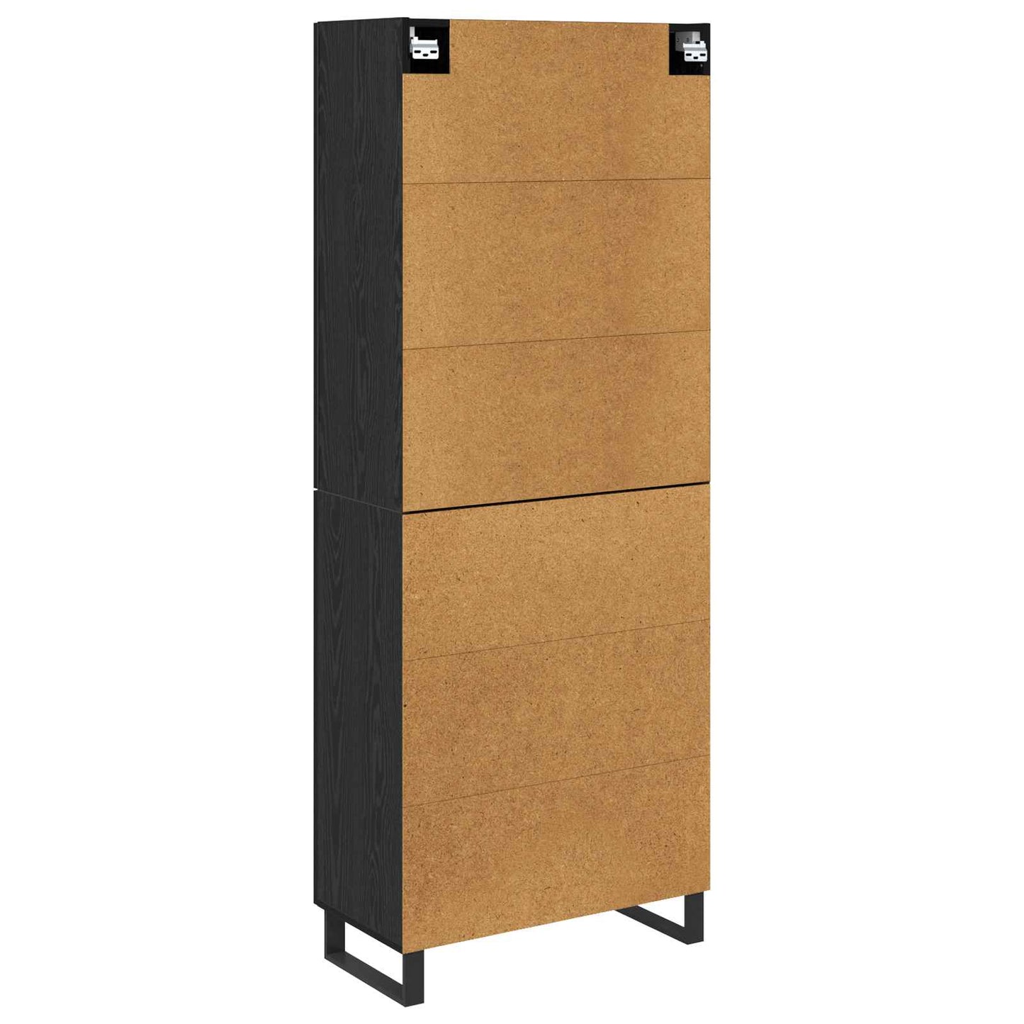 vidaXL Highboard with Drawer 2 pcs Black Oak 69.5 x 34 x 180 cm