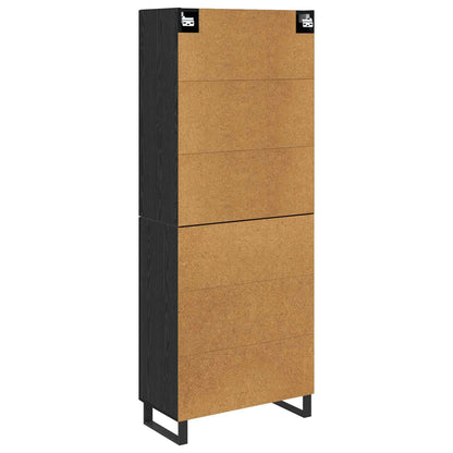 vidaXL Highboard with Drawer 2 pcs Black Oak 69.5 x 34 x 180 cm