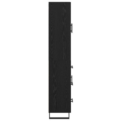 vidaXL Highboard with Drawer 2 pcs Black Oak 69.5 x 34 x 180 cm