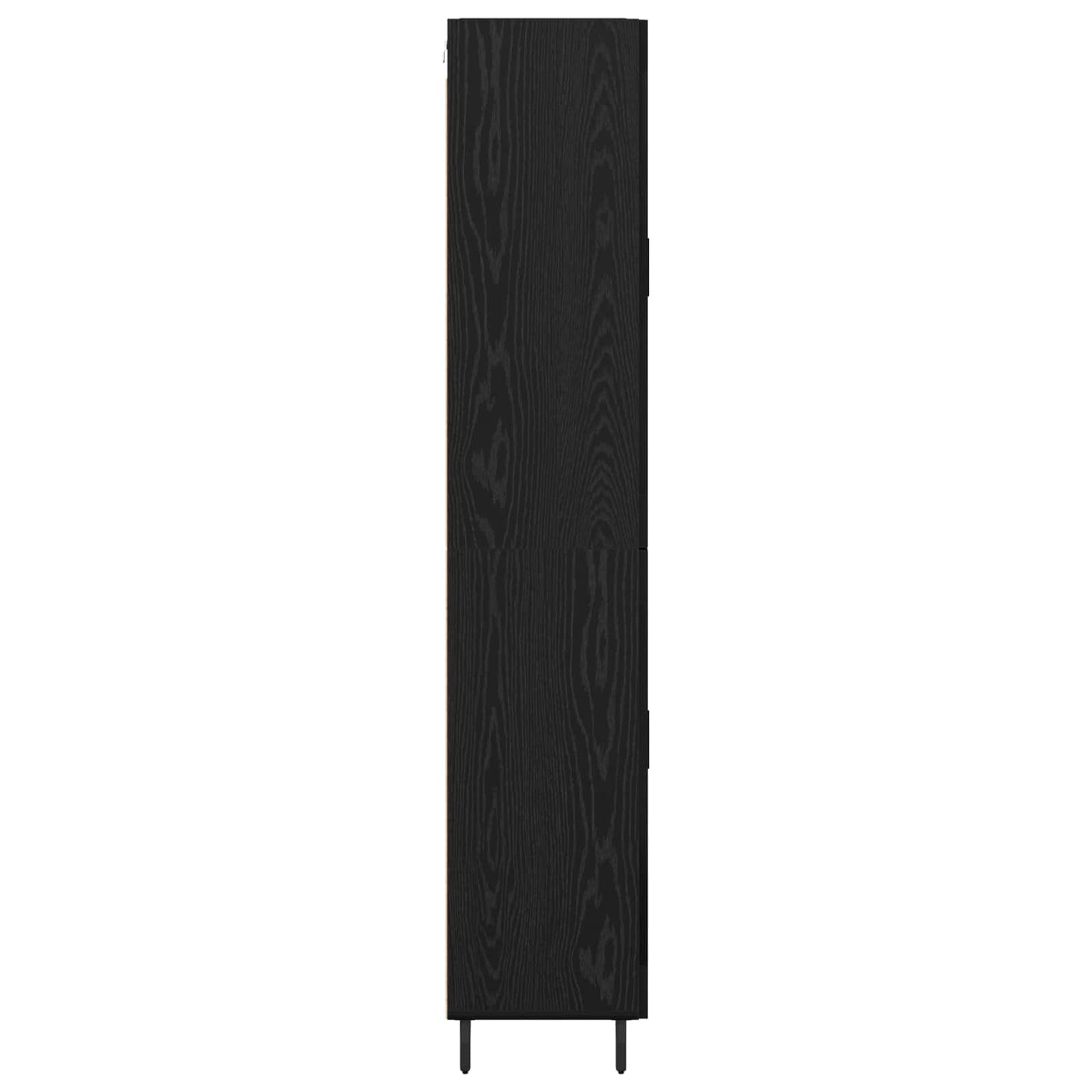 vidaXL Highboard with Drawer 2 pcs Black Oak Engineered Wood
