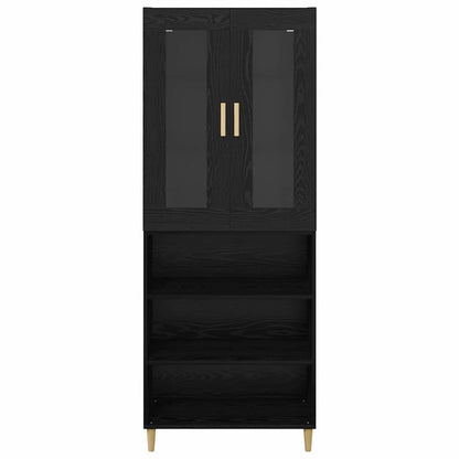 vidaXL Highboard Black Oak 69.5 x 34 x 180 cm