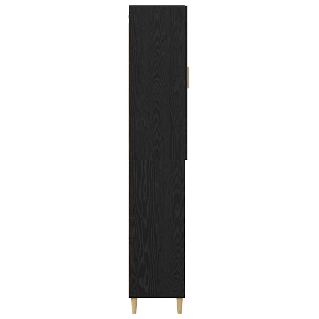 vidaXL Highboard Black Oak 69.5 x 34 x 180 cm