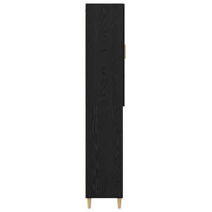 vidaXL Highboard Black Oak 69.5 x 34 x 180 cm