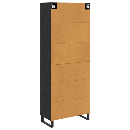 vidaXL Highboard with Drawer 2 pcs Black Oak 69.5 x 34 x 180 cm